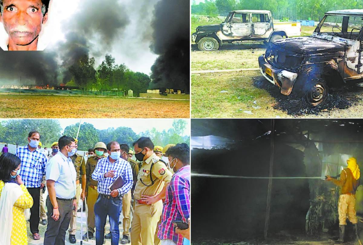 villagers set fire to purvanchal expressway plant in amethi