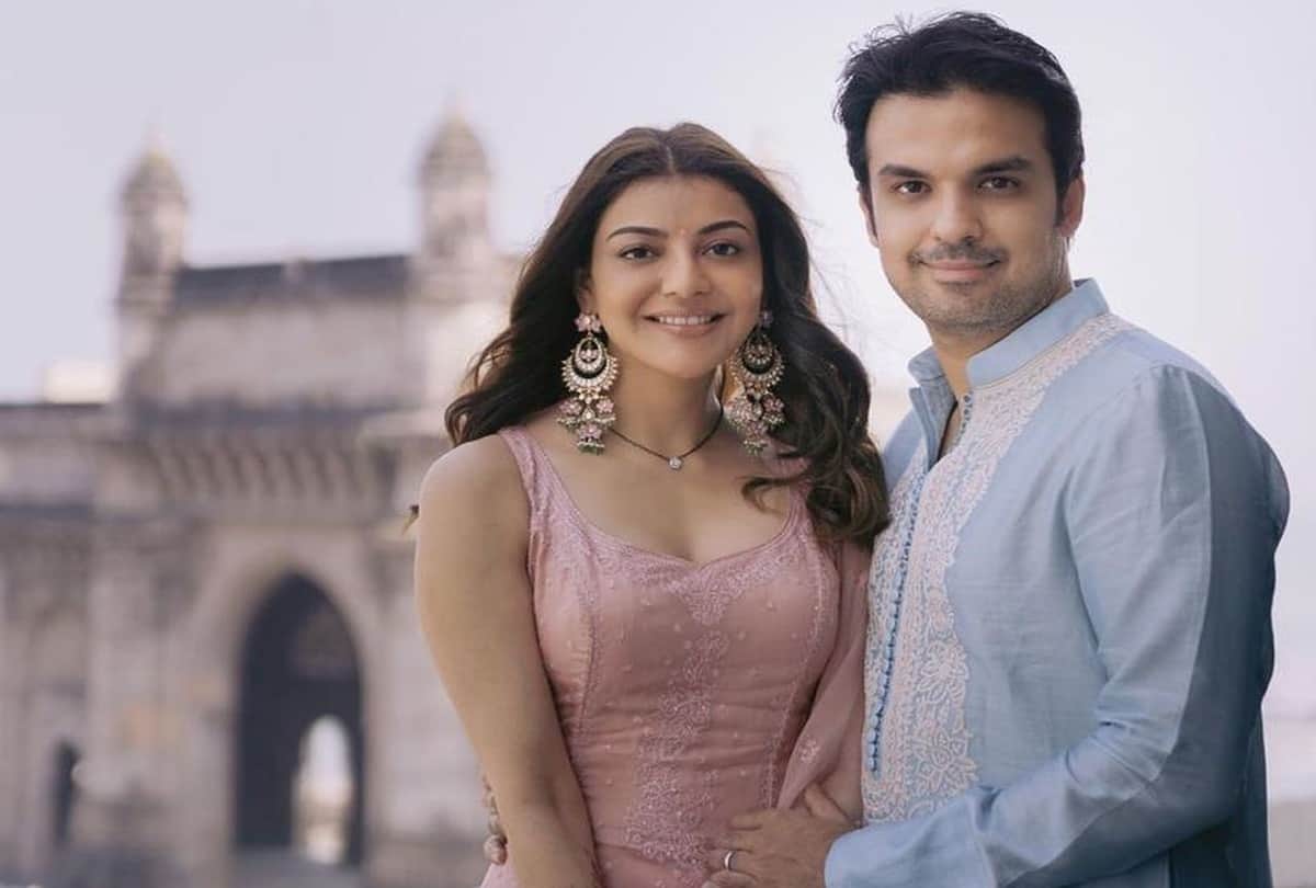 Social media: Kajal Aggarwal shared a picture with husband was seen flaunting baby bump in black dress