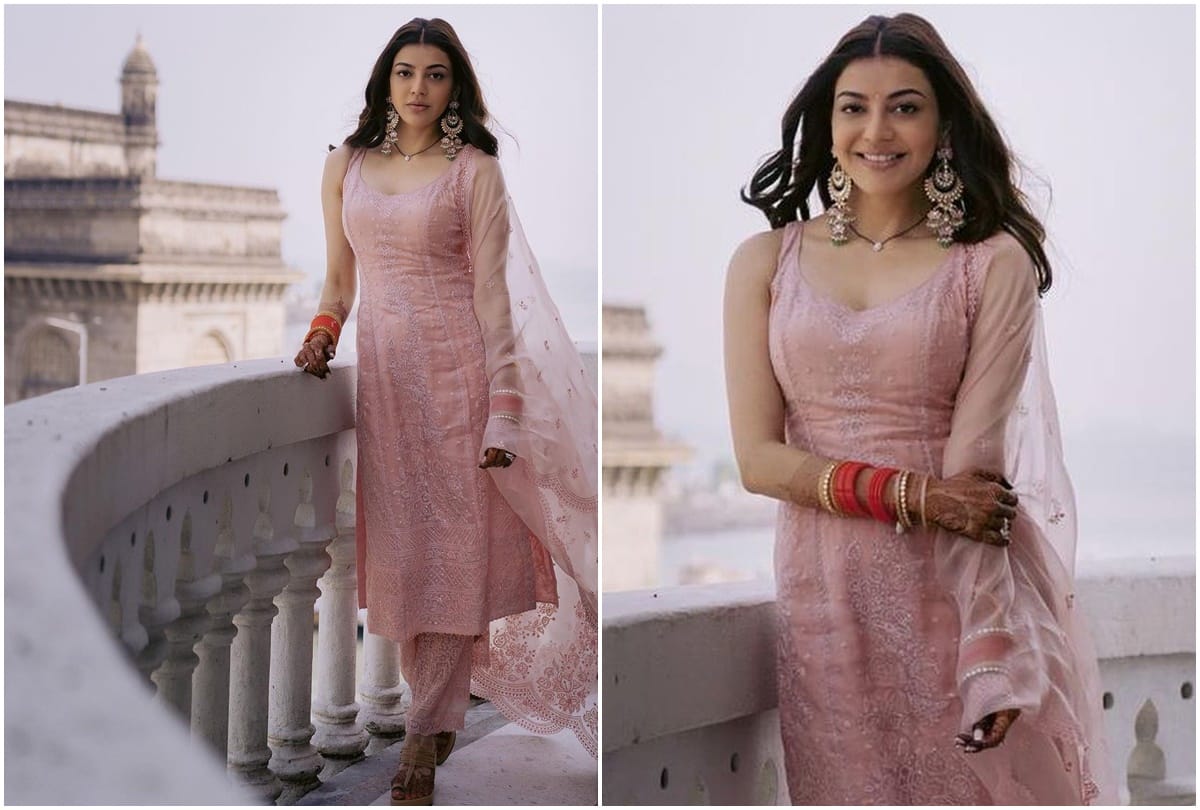Kajal Aggarwal share unseen beautiful photo with husband Gautam Kitchlu from Reception