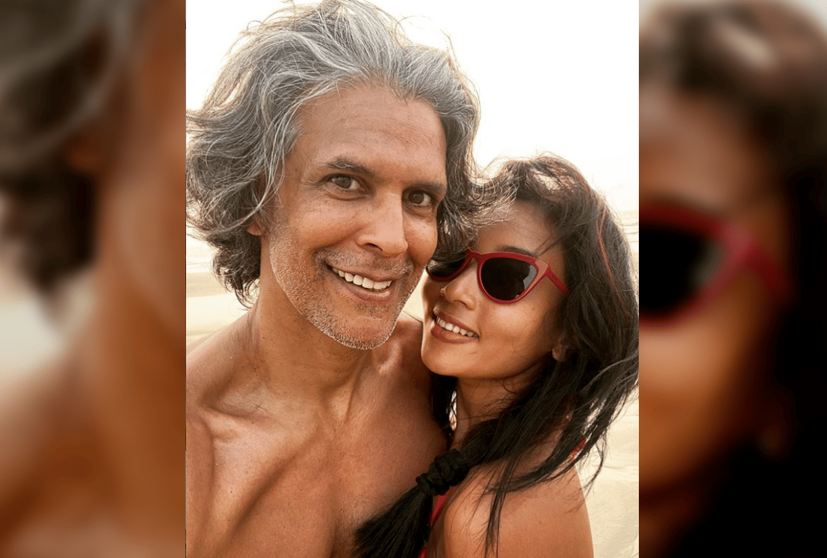 Milind Soman Share a shirtless picture with wife Ankita Konwar after Nude Photo