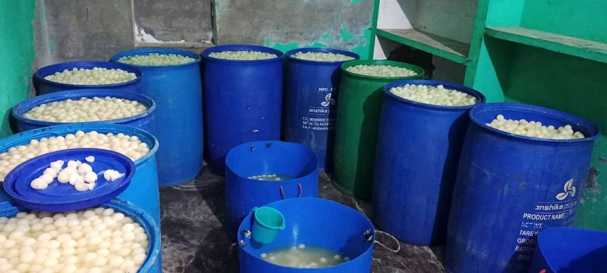 23 quintal Rasgulla recovered in Ram Nagar, plant sealed