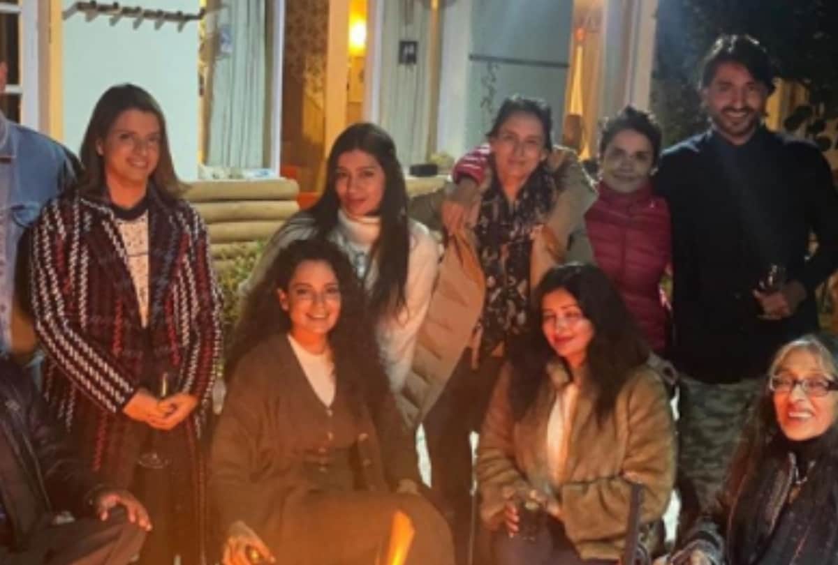Kangana Ranaut and sister Rangoli Chandel shares photos and video of maharaja of nalagarh host dinner