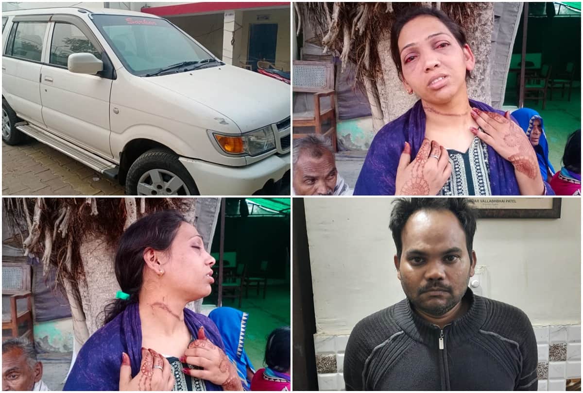 Husband attempted to murder wife in car police arrested in agra