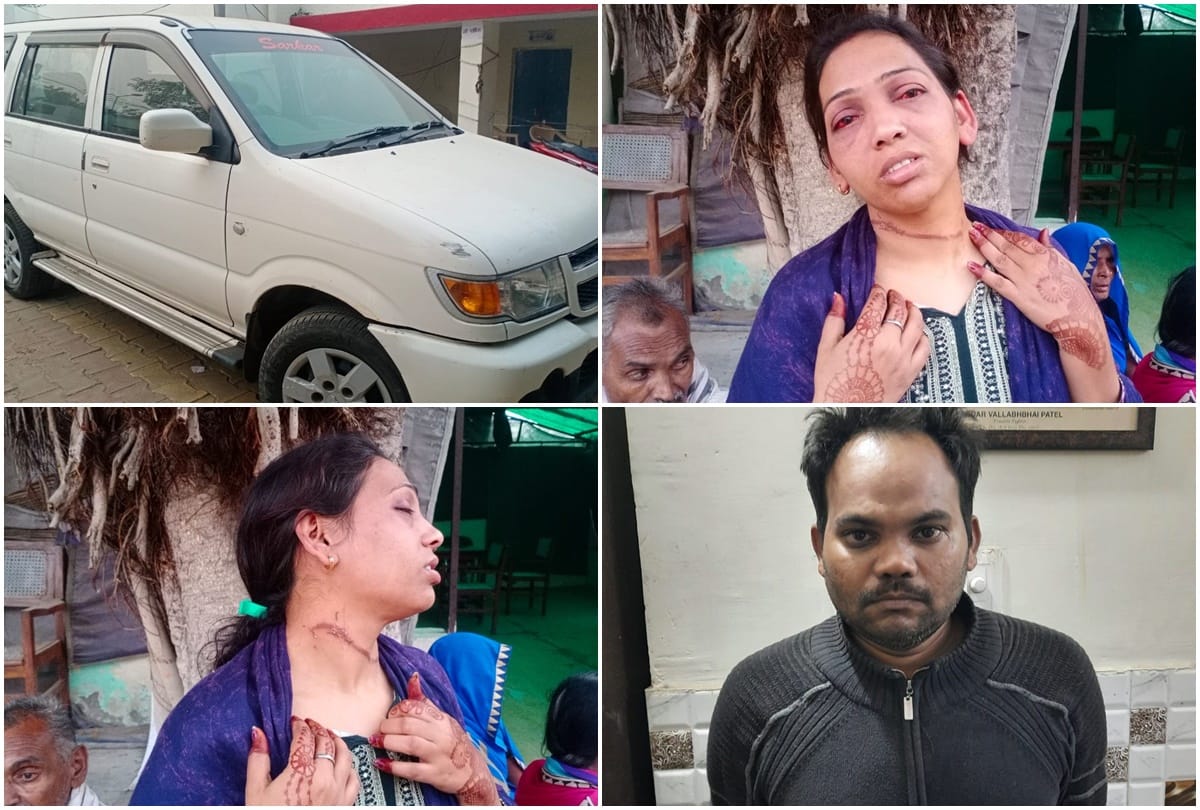 Husband attempted to murder wife in car police arrested in agra