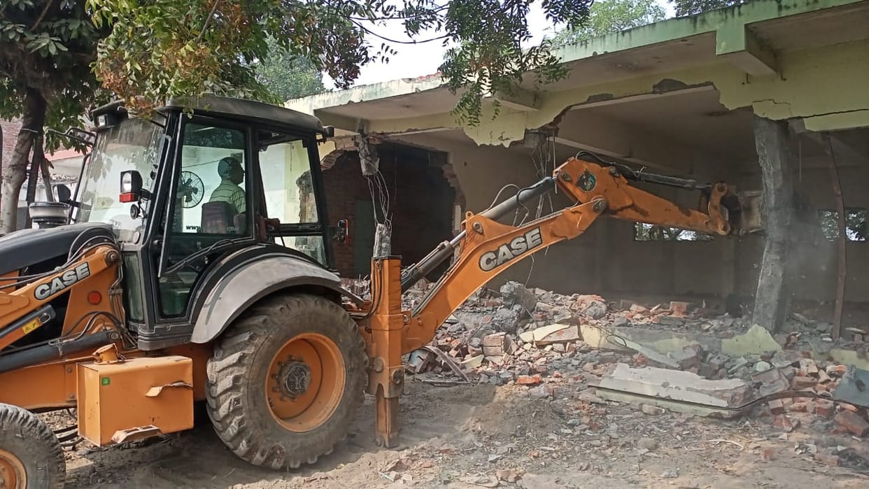 The houses of two close to Mukhtar were demolished by bulldozers