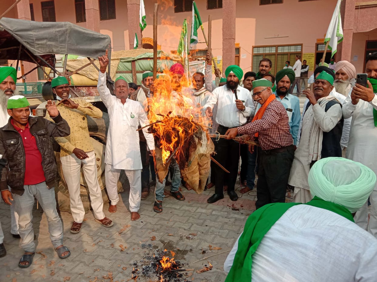 Farmers protest
