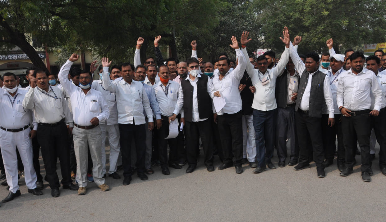Advocates protest against the proposal to set up an outdoor court