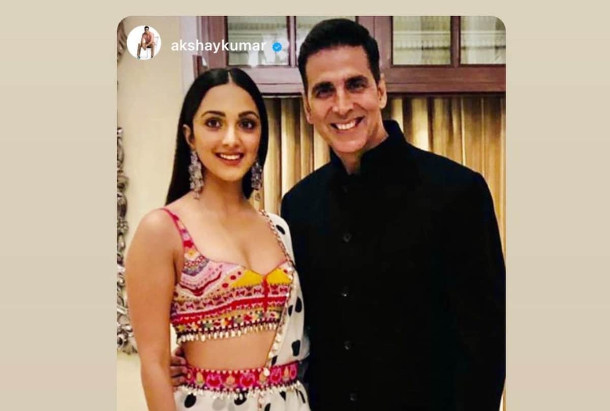 kiara advani wear polka dot black and white saree for movie laxmmi promotion