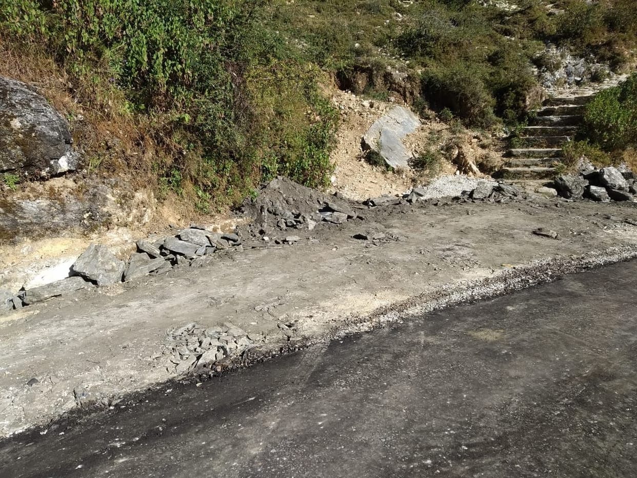 Questions raised on asphalt on Dharamghar-Chucher road