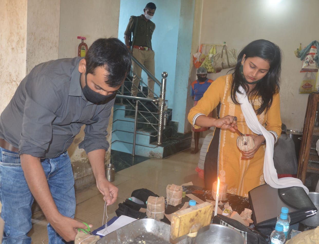 Samples of hotels, barfi, chhena printed on hotels