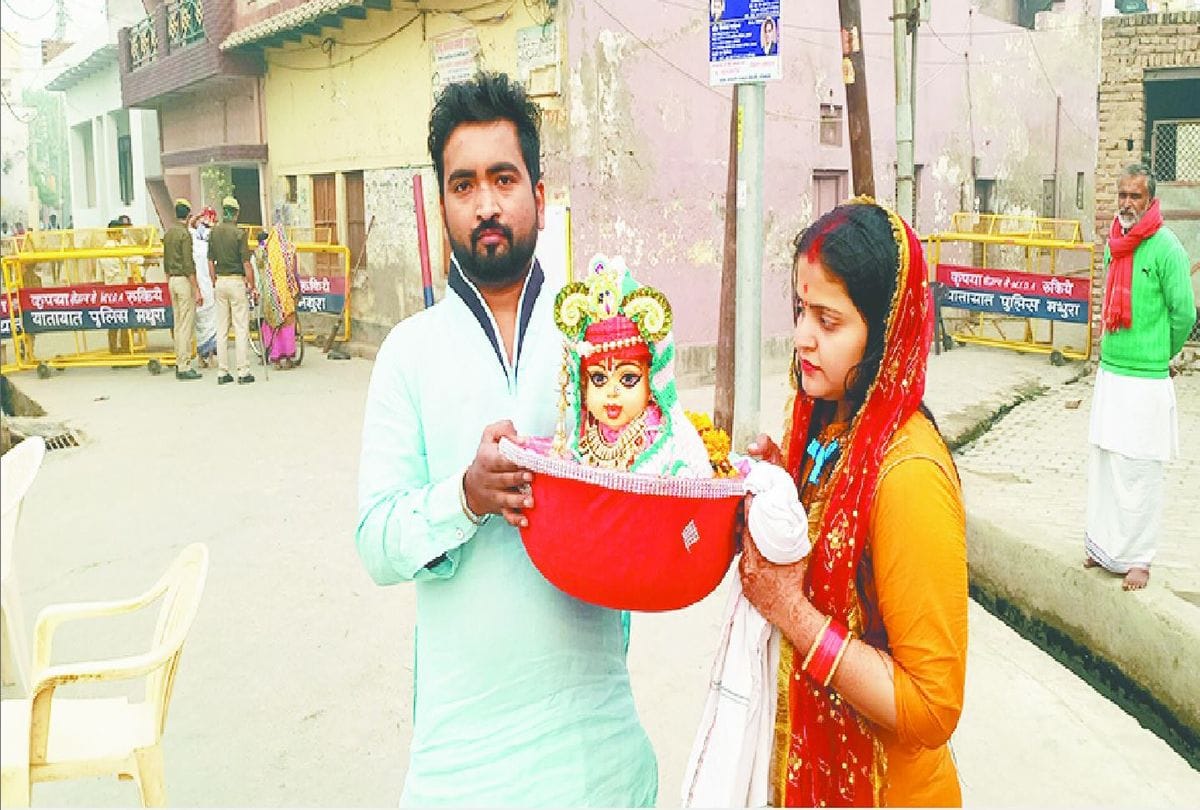 Ahoi Ashtami 2020: devotees did not enter Radhakund on Ahoi Ashtami in Mathura