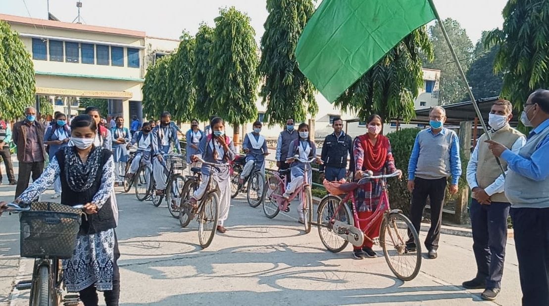 Message given from cycle rally in Bhopa