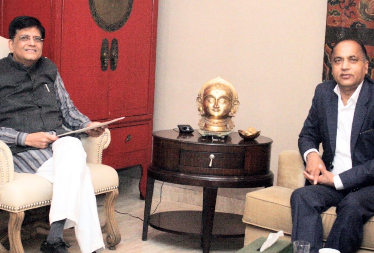 CM Jairam Thakur meets railway minister piyush goyal demands financila assiatence for bhanupali bilaspur leh railway line