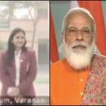 वर्चुअल संवाद में पीएम मोदी और प्रशांति सिंह।