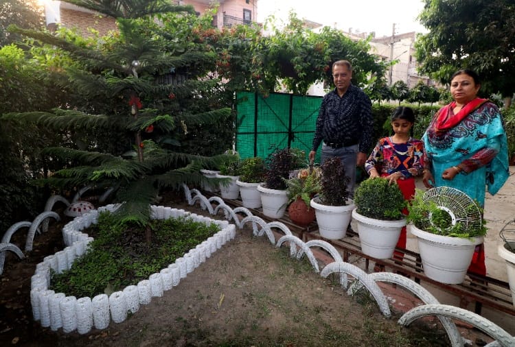 A person transformed his house into a garden in Chandigarh