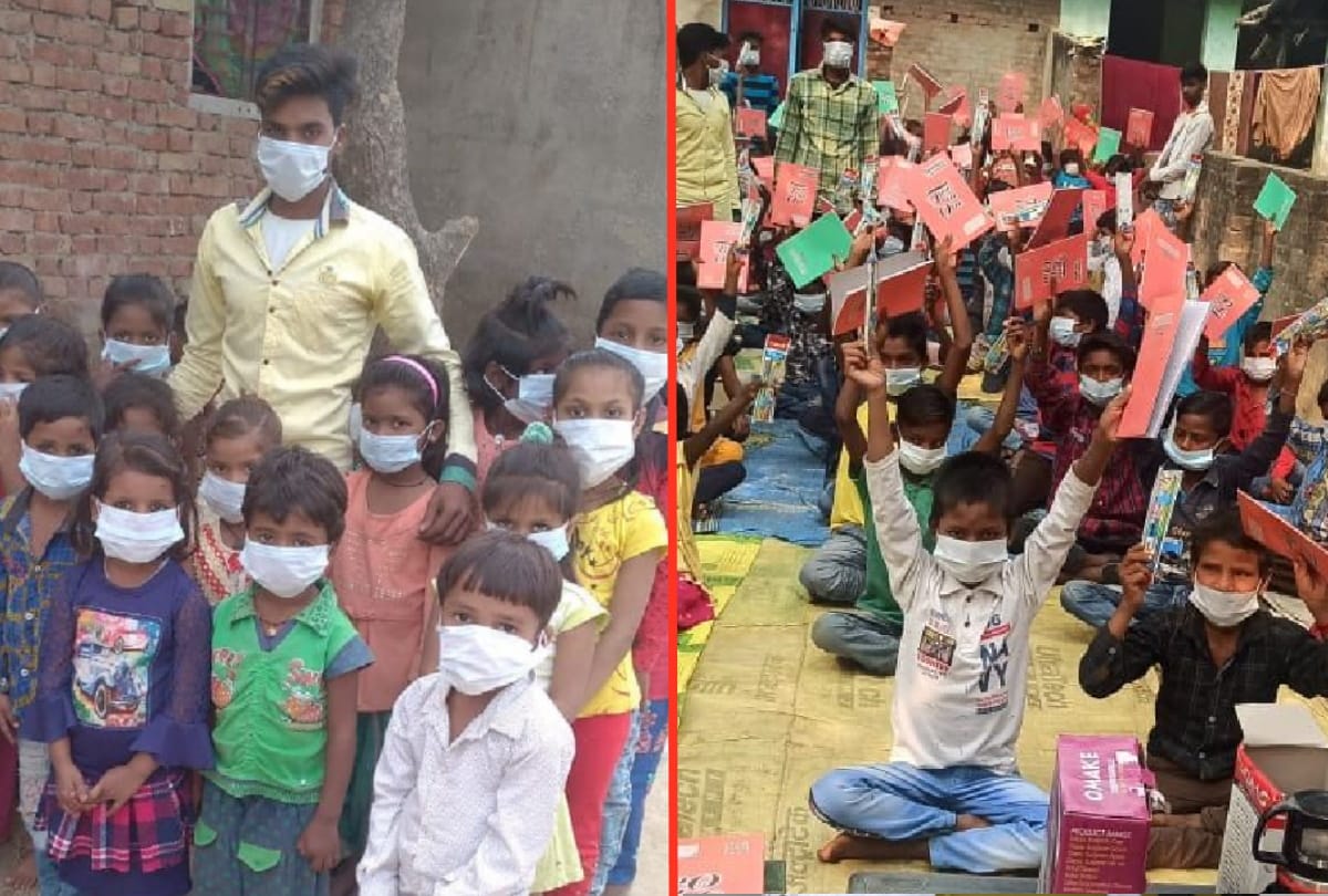 three boys opened temporary schools for education of poor students in Corona period at deoria