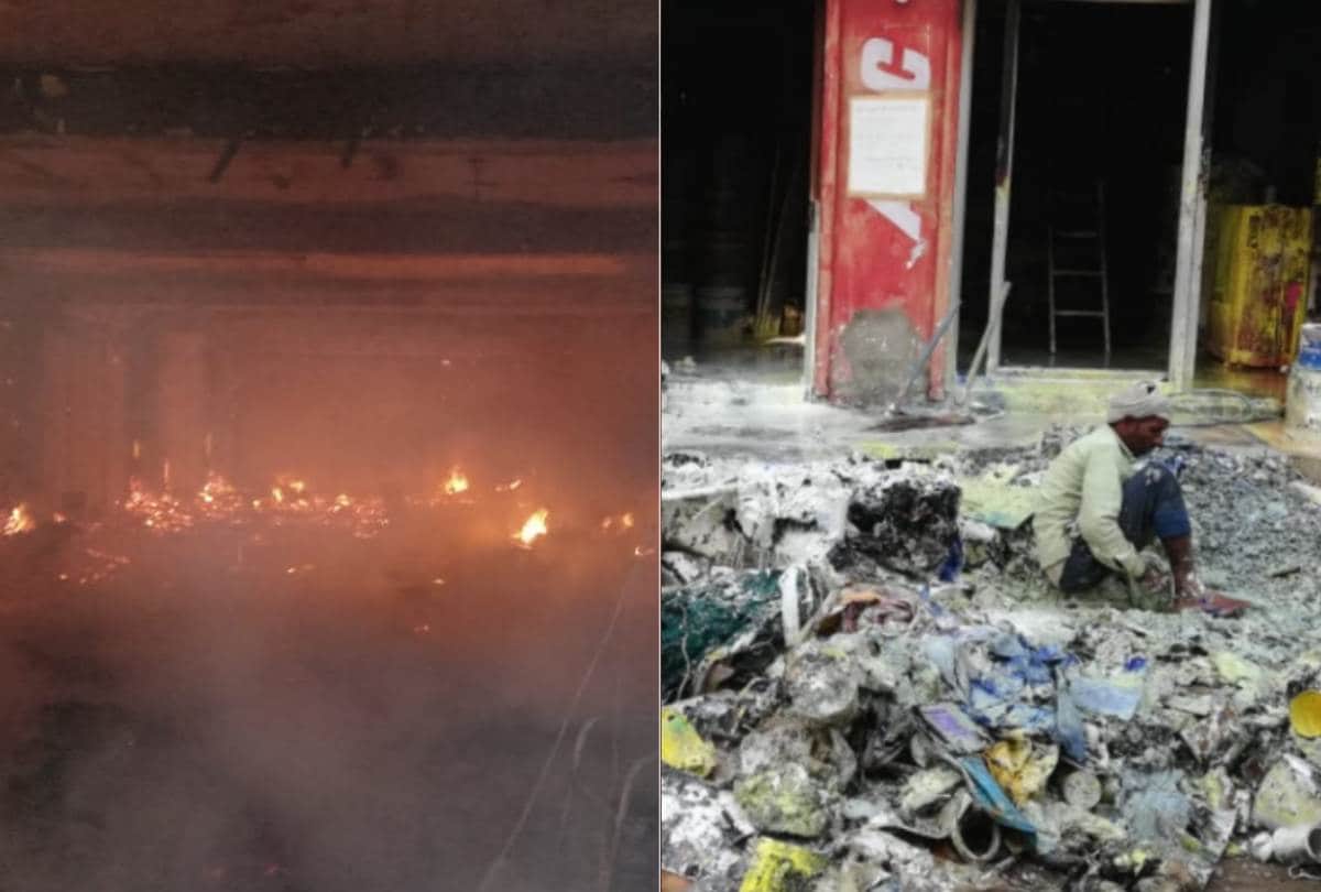 fire broke out in banquet hall and shop of paint in lucknow