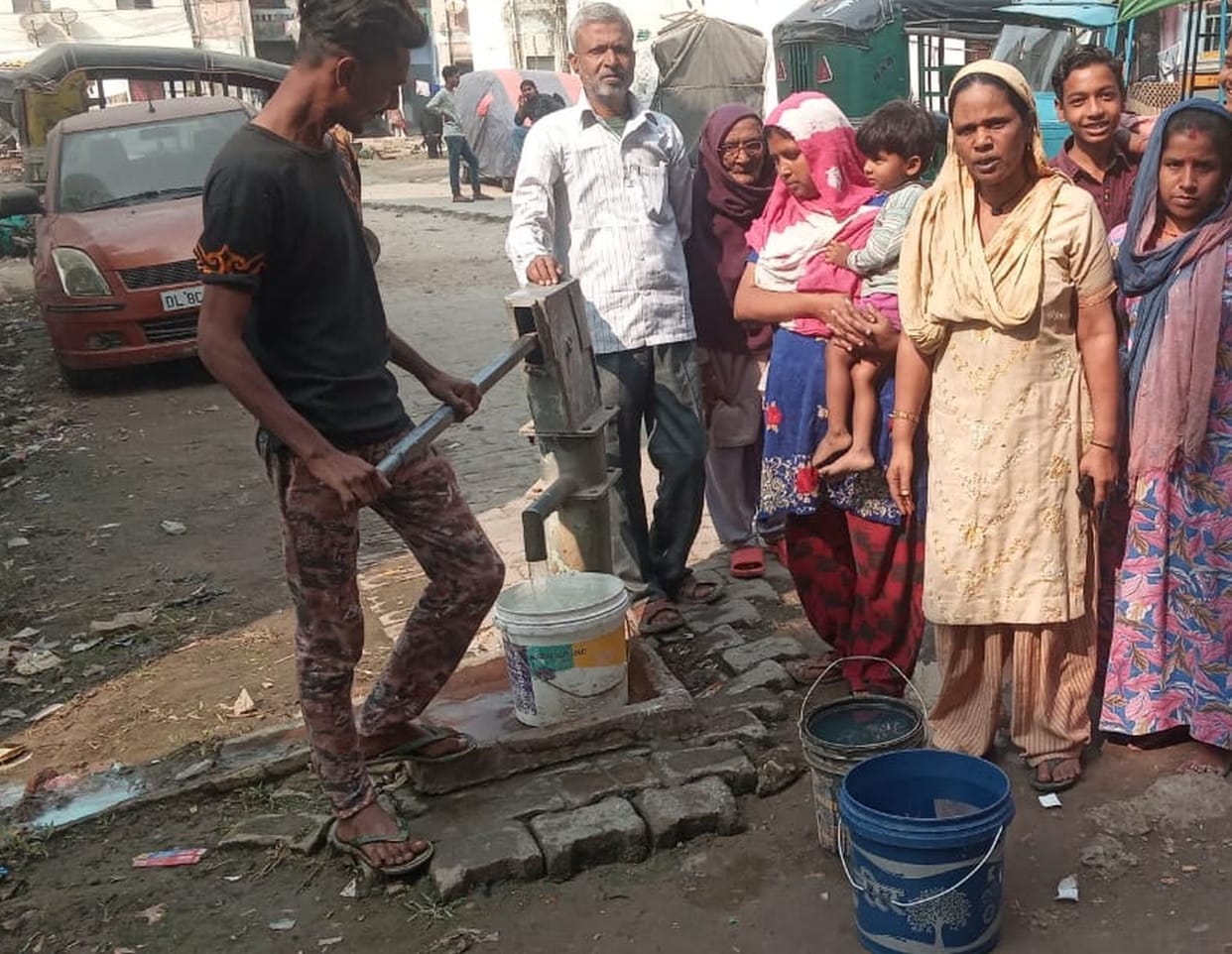 After eight days, water came for a while, then stalled
