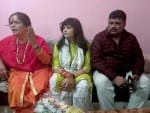चंदौसी के शक्ति नगर में प्रेस वार्ता बोलतीं साध्वी प्राची।