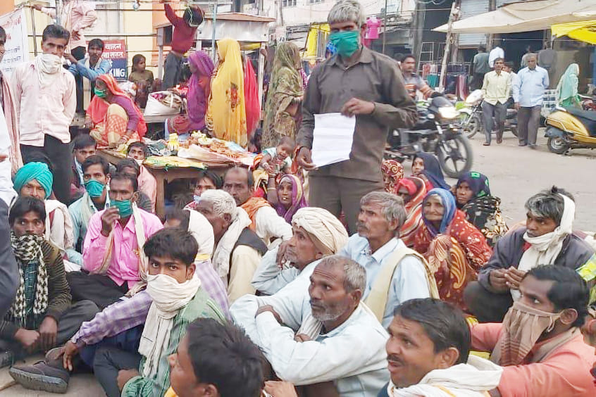 farmer protest for path into farm