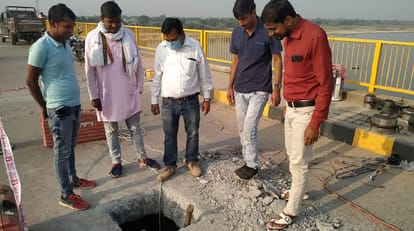 Hameed bridge Ghazipur connecting UP Bihar leads to long traffic jam