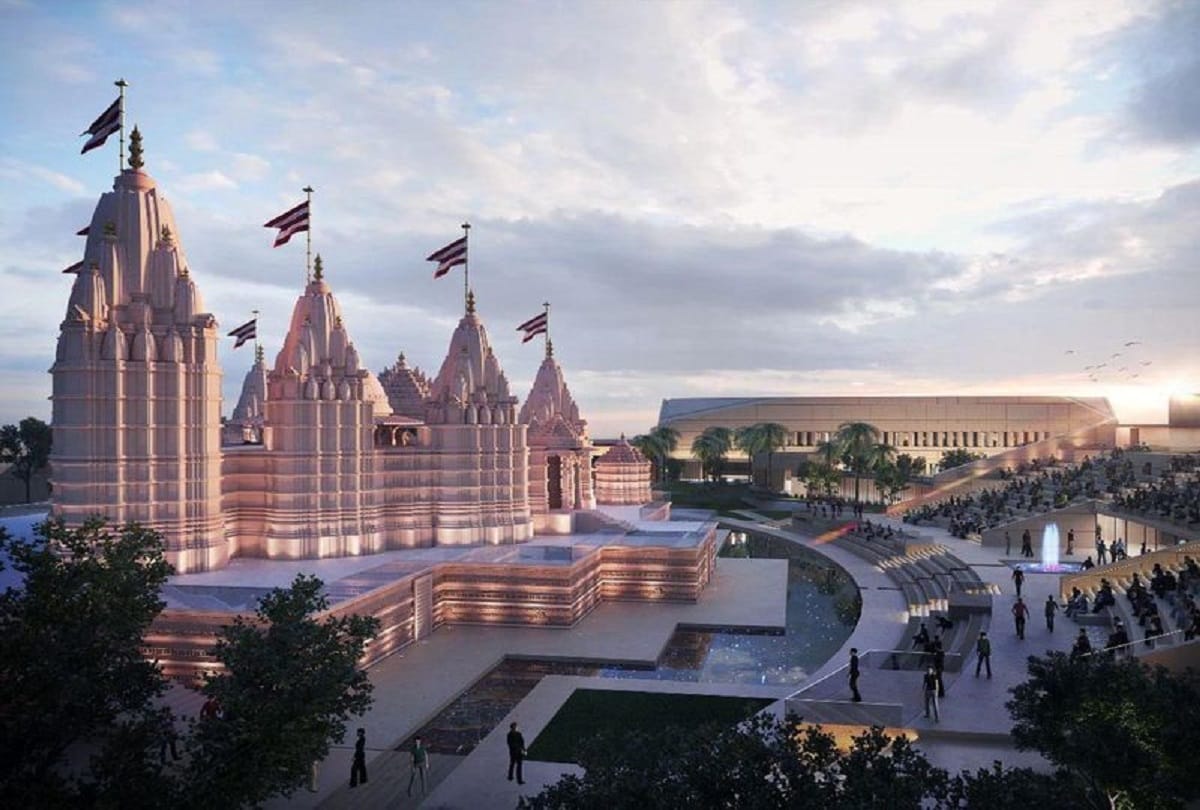 Look: Abu Dhabi Hindu temple foundation almost complete