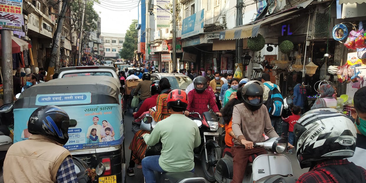 traffic jam in jammu after darbaar move