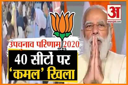 by election results 2020: bjp won 40 seats out of 59 seats in 11 states