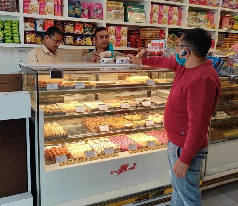 Three samples of sweets filled with suspicion of adulteration