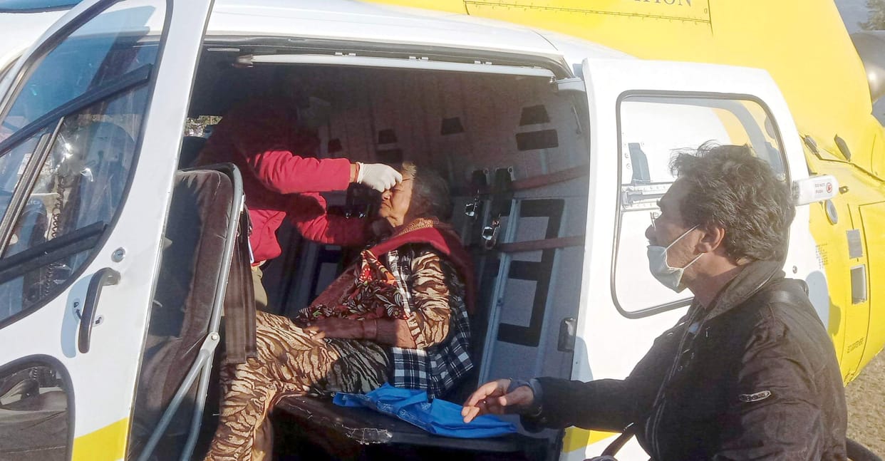 Jolly Grant took the sick woman to air lift at personal cost