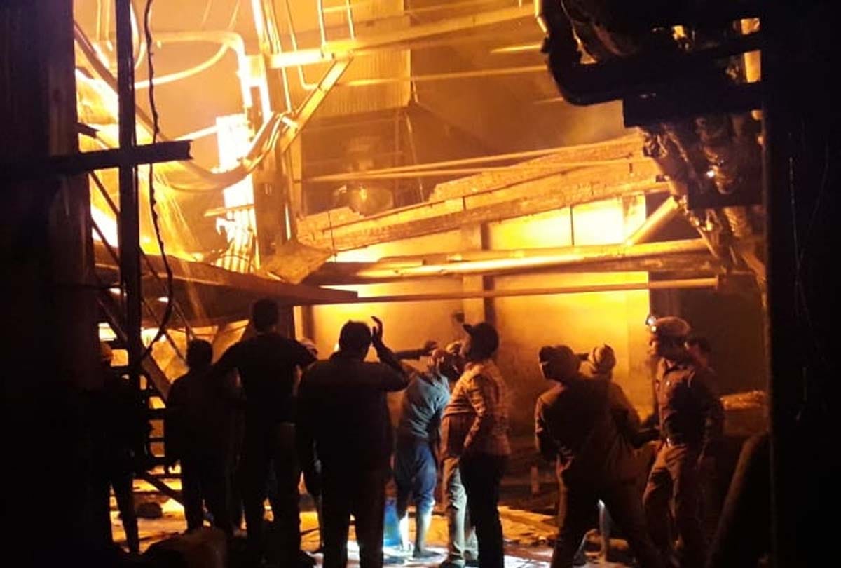 fire in refined factory in kanpur dehat