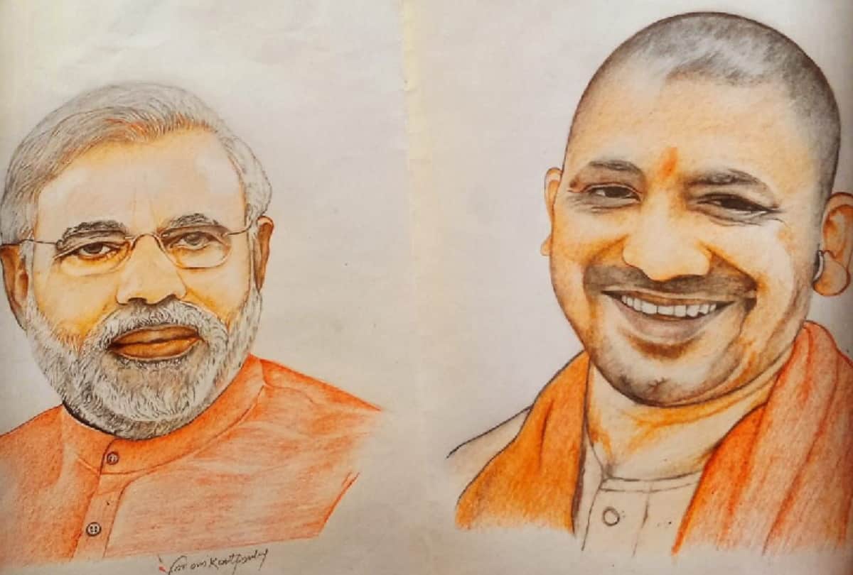 Deoria Boy Specialized in painting without having acquired education of painting making on PM Modi, President