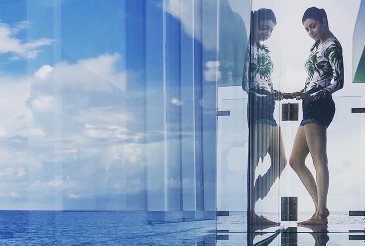 Gautam Kitchlu Became Photographer For Wife Kajal Aggarwal At Their Honeymoon
