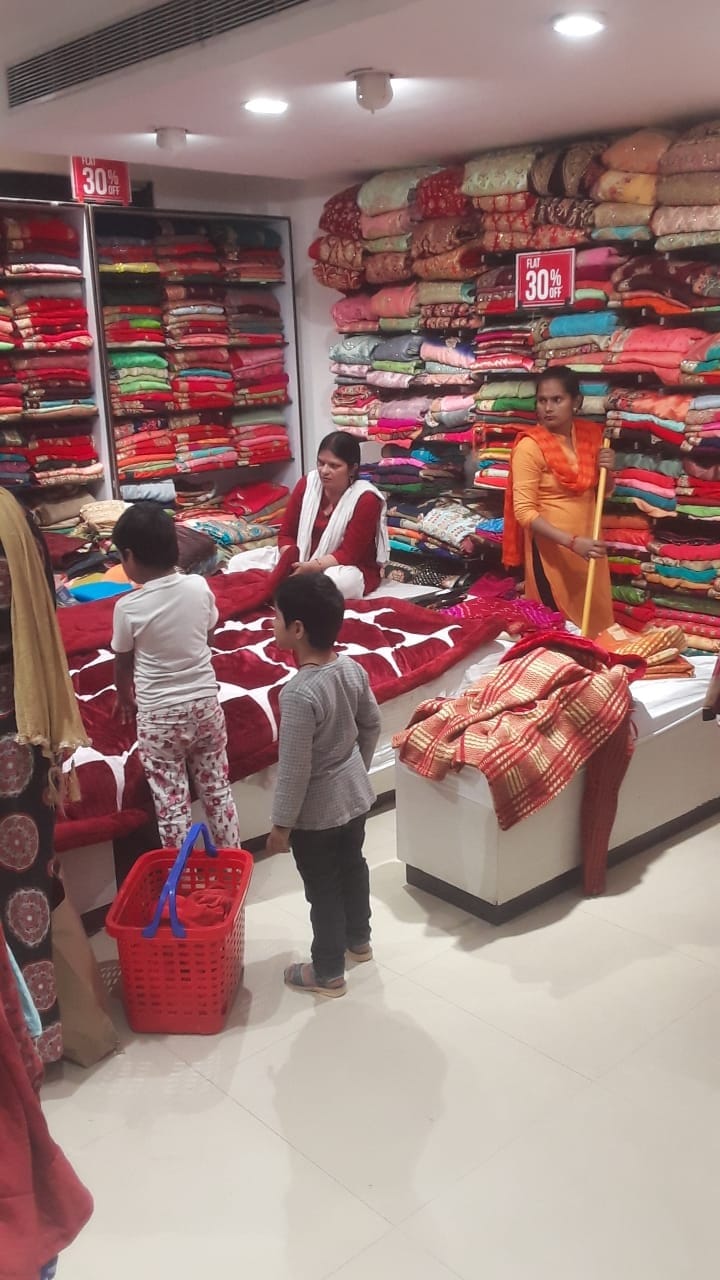Ghazipur crowd in shopping goods