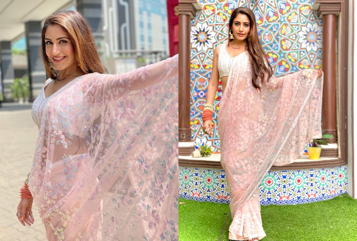 naagin fame surbhi chandna look in glamorous saree excellent for stylish girls