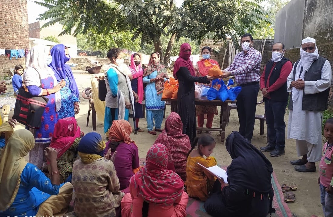Ration packets distributed through self-help groups