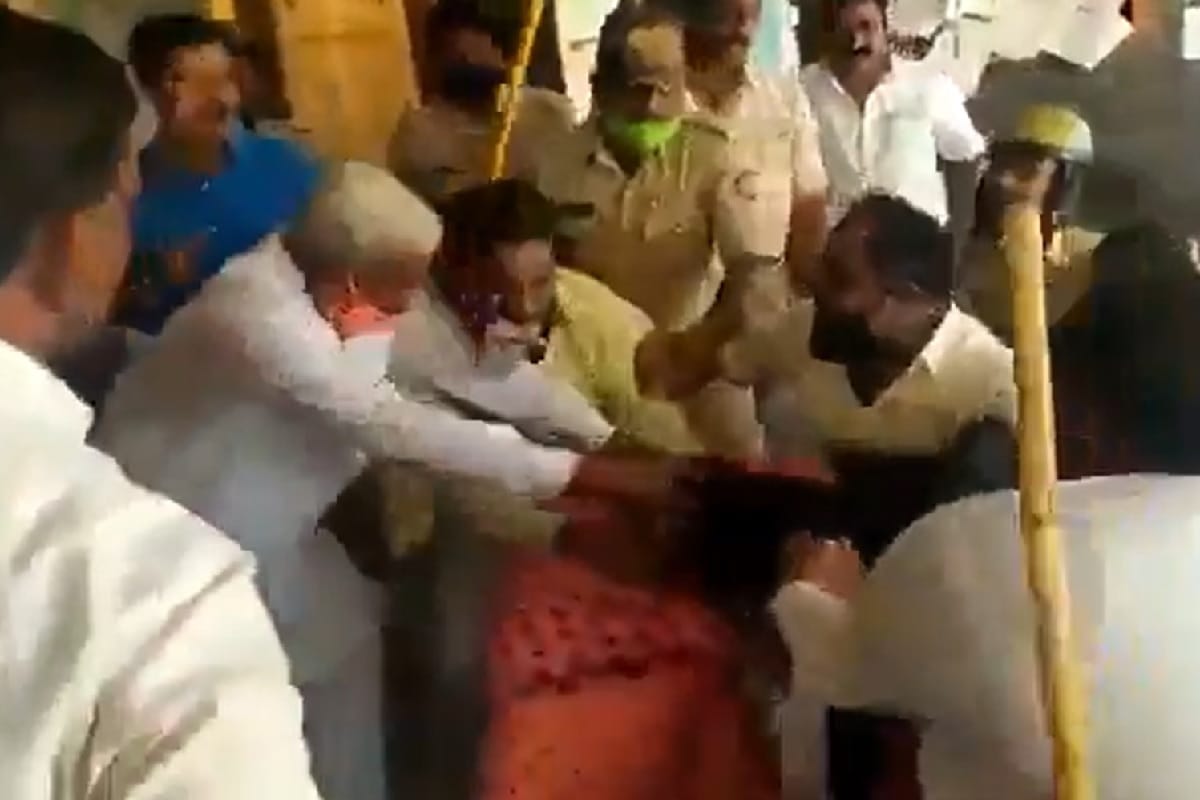 BJP MLA Siddu Savadi allegedly manhandled councillor Savita Hurakadli, video viral