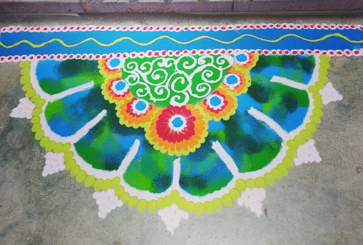 Navratri Special Rangoli Simple And Easy Design See Photos Images