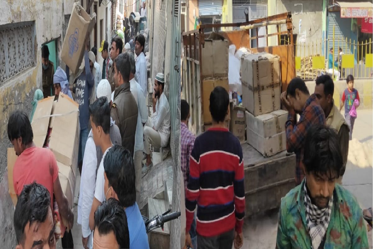 Meerut News: Police has raid in Lisadigate and caught 20 lakhs crackers from Ayyub storehouse