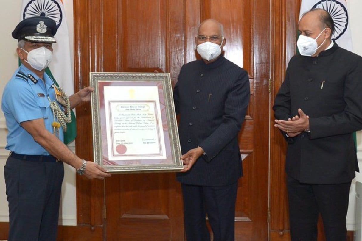 President Ramnath Kovind approves establishment of Chair of Excellence in National Defense College