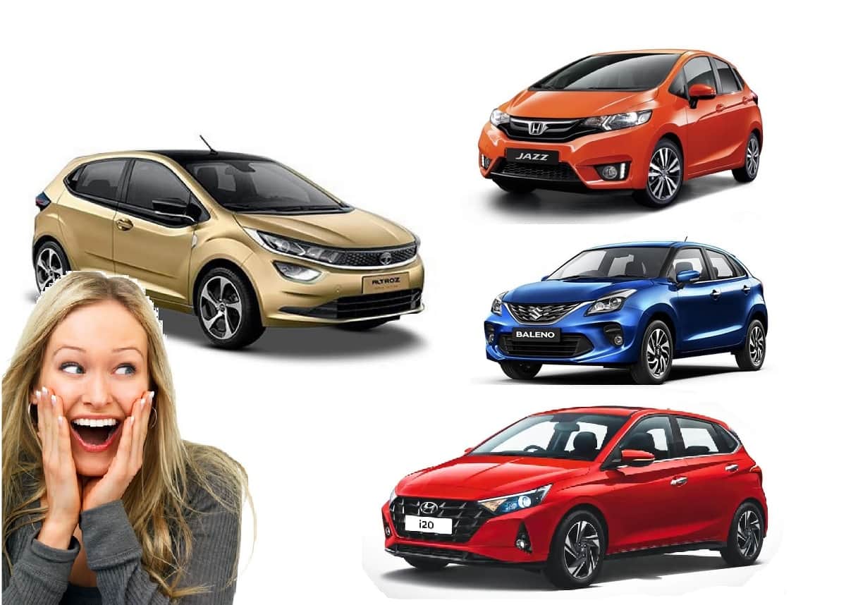 Premium hatchback cars Tata Altroz, Maruti suzuki Baleno, 2020 Hyundai i20 and Honda Jazz base model features comparison