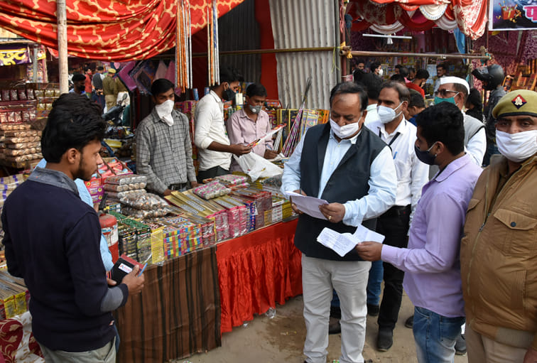 Surveillance teams watch over the sale of firecrackers