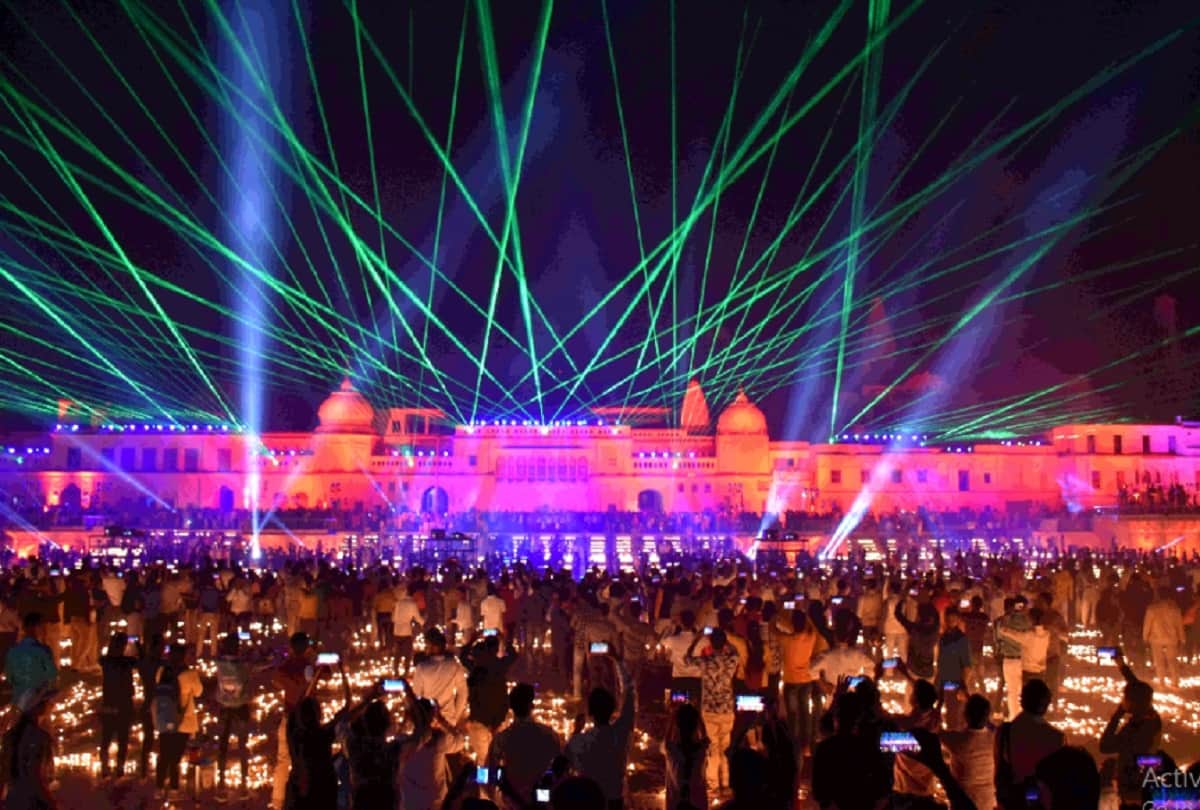 Ayodhya flooded with lights to welcome Ram, more than five lakh 84 thousand lamps burnt, guinness world record