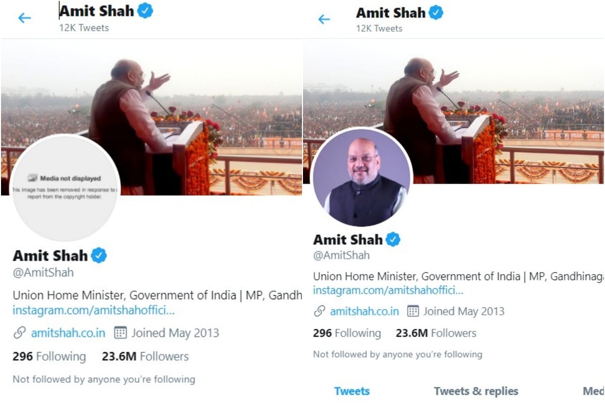 Twitter restores profile photo of Union Home Minister Amit Shah account, earlier it had removed