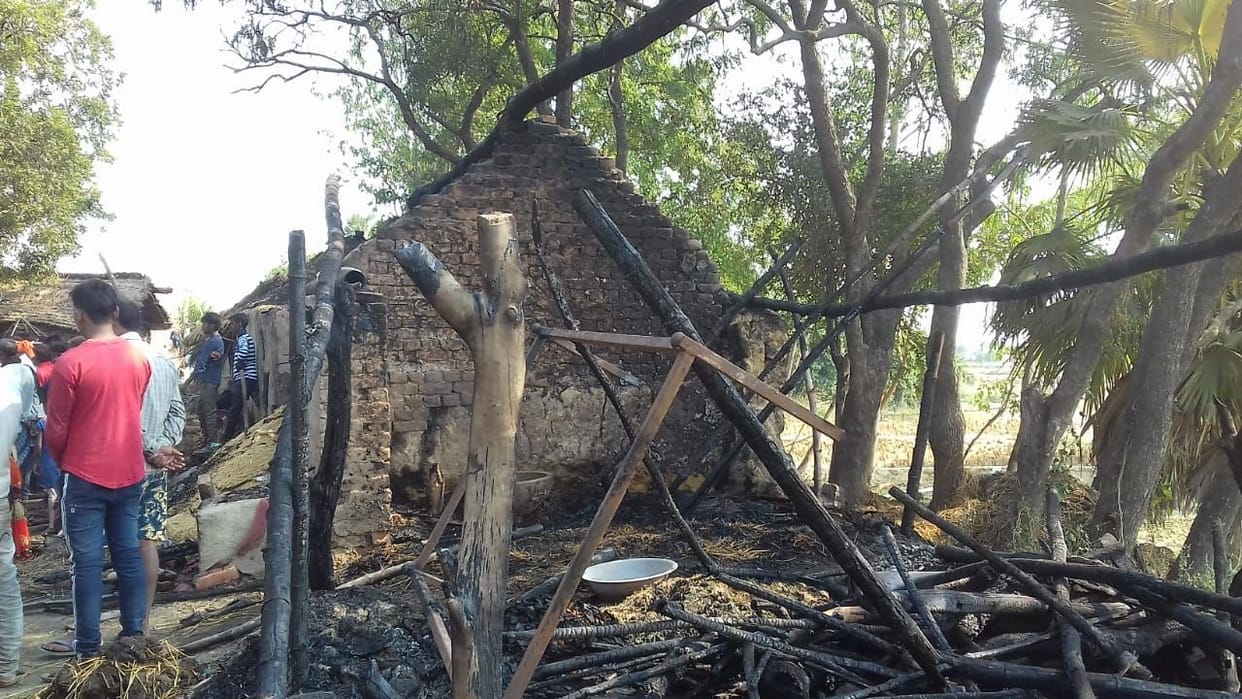 12 goats burnt