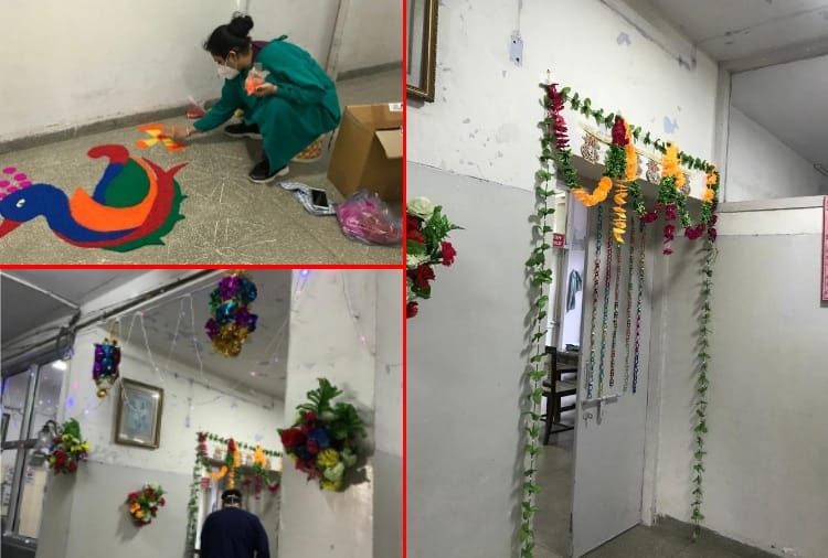 Chandigarh Covid 19 Ward News: Covid-19 Ward of GMSH-16 decorated for Diwali