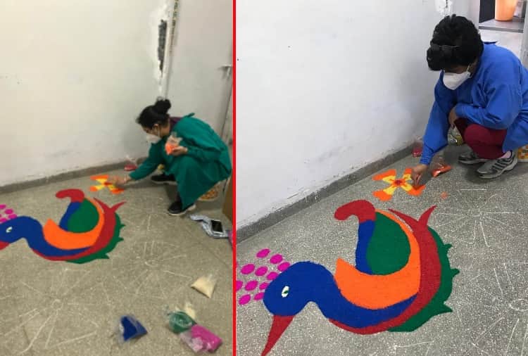 Chandigarh Covid 19 Ward News: Covid-19 Ward of GMSH-16 decorated for Diwali