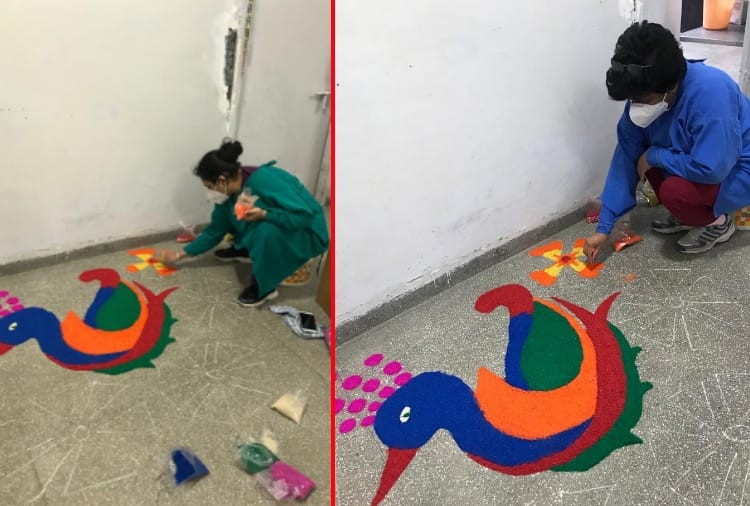 Chandigarh Covid 19 Ward News: Covid-19 Ward of GMSH-16 decorated for Diwali