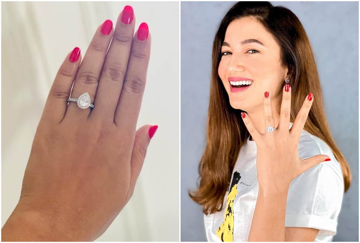 Gauhar Khan Flaunts Her Engagement Ring On Social Media Says  I Cant Help But Stare All Day