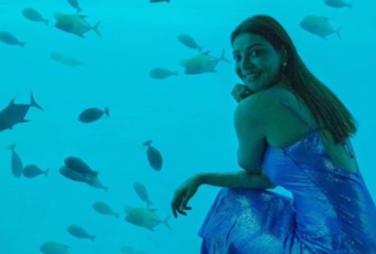 kajal aggarwal and gautam kitchlu honeymoon underwater enjoy in Maldives